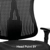 Topstar HE20PBC03 Head Point SY "P4", ergonomischer Bürostuhl, Schreibtischstuhl, Muldensitz, inkl. Armlehnen, Netzrücken, Stoffbezug schwarz/weiss Bild 5