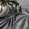 carpet city In- & Outdoor-Teppich Anthrazit, Grau - Wendeteppich - 160x230 cm - Florales Muster - Wetterbeständig für Balkon, Terrasse - Teppiche Modern Indoor Wohnzimmer, Küche Bild 3