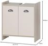 Schildmeyer Lindholm Waschbeckenunterschrank, Holzwerkstoff, Sandeiche Dekor/Cremebeige, 56,9 x 33 x 62,4 cm Bild 3