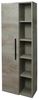 Dmora - Säulenschrank LosAngeles, 1-türiger Badezimmerschrank, Hängewandschrank mit 5 Regalen, 51x25h135 cm, Eiche Bild 2