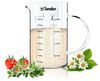 Sendez® Messbecher 1L aus Borosikatglass Messkanne Dosierhilfe Literbecher Küchenhelfer Messbehälter Bild 1