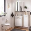 FACKELMANN SBC SCENO Waschbeckenunterschrank Gäste WC 55 cm breit, Weiß, 2 Türen Bild 2
