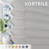 Sanfree Plissee Klemmfix Plisseerollo ohne Bohren Hellgrau B110 x H130cm inkl. Klemmträger Blickdicht und lichtdurchlässig Jalousie Faltrollo Sichtschutz und Sonnenschutz Rollo für Fenster & Tür Bild 2