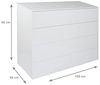 Dmora Kommode mit 4 Schubladen, Moderner Tallboy, Casettiera für Schlafzimmer, 108x44h85 cm, glänzend weiße Farbe Bild 2