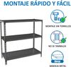 Simonrack Schwerlastregal, Lagerregal, 100 x 100 x 30 cm, Metallregal, Kellerregal, Biegestelle 180 kg, 3 Fachböden, Antracite - Simonclick Bild 5