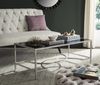SAFAVIEH Modern Accent Table with Iron Legs, in Silver and Black, 58 X 122 X 45.72 Bild 5