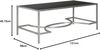 SAFAVIEH Modern Accent Table with Iron Legs, in Silver and Black, 58 X 122 X 45.72 Bild 3