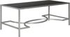 SAFAVIEH Modern Accent Table with Iron Legs, in Silver and Black, 58 X 122 X 45.72 Bild 4