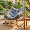 Korb-Schaukelstuhl Villeneuve 85x90x91 cm Schwarz/Grau [en. casa] Bild 5