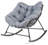 Korb-Schaukelstuhl Villeneuve 85x90x91 cm Schwarz/Grau [en. casa] Bild 3