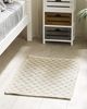 Teppich beige 50x80 cm kariertes Muster Kurzflor AKBEZ Bild 2