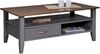 Inter Link - Couchtisch - Massivholztisch - Wohnzimmertisch - Sofatisch - Kiefer Massivholz - Spanplatte beschichtet- Artisan Eiche Optik - Anthrazit - Luzerna Bild 5
