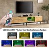 FurnitureR TV-Lowboard mit 2 Türen & offenem Fach, modernes Holz-Weiß-Design für Wohnzimmer & Medienbereich Bild 2
