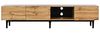 FurnitureR TV-Lowboard mit 2 Türen & offenem Fach, modernes Holz-Weiß-Design für Wohnzimmer & Medienbereich Bild 5