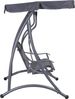 Beliani 'TESERO' Hollywoodschaukel, Metall grau, 146x120x165 cm Bild 5