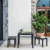 Dmora - Outdoor-Lounge-Set Moncalieri, Gartenkomposition mit 1 quadratischem Tisch und 2 Bänken, Indoor- und Outdoor-Lounge von Pic Nic, 100 % Made in Italy, Anthrazit Bild 4