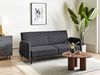 Schlafsofa SENJA Schwarz Kunstleinen Bild 2