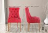 2er Set Esszimmerstuhl Aberdeen Stoff antik-hell rot Bild 3