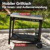 Royal Gourmet Servierwagen Grillwagen Rollwagen Outdoor Servierwagen Grilltisch, (1 St), mit Durchdachter Aufbewahrung, Robusten Rädern Bild 5