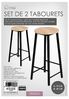 Urban living „Dock“ Set AUS 2 RUNDEN HOCKERN MIT METALLBEINEN D30XH70CM Bild 3