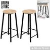Urban living „Dock“ Set AUS 2 RUNDEN HOCKERN MIT METALLBEINEN D30XH70CM Bild 2