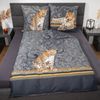Traumschloss Mako-Satin Digitaldruck Bettwäsche Garnitur - 5179_01 - Leopard, anthrazit 155x220 / 80x80 Bild 2