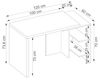 Stylish Study Desk, 120 x 60 x 73.6 cm, Beige & Anthracite | 100% Melamine Coated Particle Board, 18 mm Thick | Perfect for Home Office & Study Bild 2