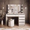Lookway Schminktisch MADA ELITE KASCHMIR mit Spiegel und LED Beleuchtung (1x Schreibtisch 1x Spiegel), Breite: 120 cm Bild 3