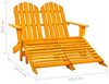 vidaXL 2-Sitzer Adirondack-Gartenbank mit Fußstütze Tannenholz Orange Bild 2