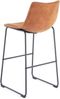 2er-Set Barhocker HWC-D70, Barstuhl Tresenhocker, Stoff/Textil ~ Vintage Wildlederimitat Bild 5