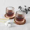 COOK CONCEPT, KA0390, Duo of transparent Glass Whiskey Glasses with Acacia Support, ideal for Cocktails and aperitifs, Capacity 16cl, elegant Design, Size 16cl, transparent Color Bild 5