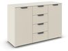 rauch Aditio Box, Kommode, 2-türig, 4 Schubladen, mit Softclose-Funktion, Farbe Beige, BxHxT 120x81x42cm