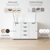rauch Aditio Box, Kommode, 2-türig, 4 Schubladen, mit Softclose-Funktion, Farbe Beige, BxHxT 120x81x42cm Bild 4
