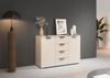 rauch Aditio Box, Kommode, 2-türig, 4 Schubladen, mit Softclose-Funktion, Farbe Beige, BxHxT 120x81x42cm Bild 2