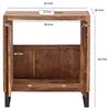 Waschbeckenunterschrank Akazie hell 56x60x25 cm massivum Sydney Bad Unterschrank Holz Badschrank Landhausstil klein modern Bild 5