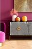 Kare Design Sideboard Electro, Schwarz/Weiß, Kommode, Massivholz Korpus, Stahlbeine, Zebra-Look, handgearbeitet, Soft-Close Türen, mit 2 Türen, 80 x 160 x 40 cm (H/B/T) Bild 2