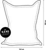 Lumaland 'Luxury' XXL-Sitzsack, Indoor & Outdoor, Orange, Polyester, 380 l Bild 2