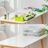 Iris Ohyama, Tragbare Aufbewahrungsbox mit Deckel flach, Schreibtisch Organizer, Transparent, 10L, 6er-Set, Dokumenten Aufbewahrung, Dokumenten Organizer, Für Dokumentenbox, BPA Frei, SBC-350 Bild 4