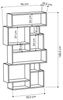Decortie Bücherregal Karmato, Modernes Bücherregal Display Unit, 96 x 25,5 x 168,5 cm Bild 2