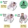 Ingenuity Keep Cozy 3-in-1 Baby Wippe, Sitz und Schaukel für Babys bis Kleinkinder, mit Vibrationen und Spielzeugstange, 0-30 Monate, Rosa Lily Bild 2