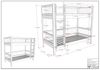 Etagenbett >Buche Massiv< in weiß lackiert - 207,5x175,4x97,5 (BxHxT) Bild 3