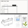 Lechuza Cube Color Triple (ehemals BALCONISSIMA) All-in-One Set sandbraun 13686 Bild 3