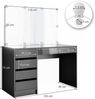 Schminktisch Sherry Anthrazit 120 cm mit LED Beleuchtung Vicco Bild 3