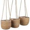 Spetebo Übertopf Seegras Blumenampel natur - 3er Set (Packung, 1 tlg), Geflochtene Boho Chic Blumentöpfe Bild 2