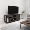Hanah Home Industrial TV Stand, Dark Brown & Black, 120 x 48 x 35 cm | 100% Melamine Coated Particle Board, 18 mm Thick | Stylish & Functional with Numerous Shelves Bild 5