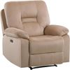 Sofa Set Samtstoff beige 6-Sitzer LED-Beleuchtung USB-Port elektrisch verstellbar BERGEN Bild 5
