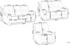 Sofa Set Samtstoff beige 6-Sitzer LED-Beleuchtung USB-Port elektrisch verstellbar BERGEN Bild 3