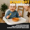 Retoo Hochstuhl Kinderstuhl Hochstuhl Kinderhochstuhl Babyhochstuhl Fütterungsstuhl (Packung), Sicher,stabil, leicht, kompakt, leicht zu reinigen, 2-in-1 Bild 3