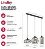 Lindby Hängeleuchte Marla, Metall, Alu IP20, 3 x 60 W Bild 2