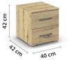 rauch Aditio Box, Nachttisch, 2 Schubladen, mit Softclose-Funktion, Farbe Eiche Artisan, BxHxT 40x42x42cm Bild 3
